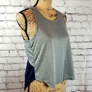Splendid Gray and Blue Active Tank Top Size M EUC
